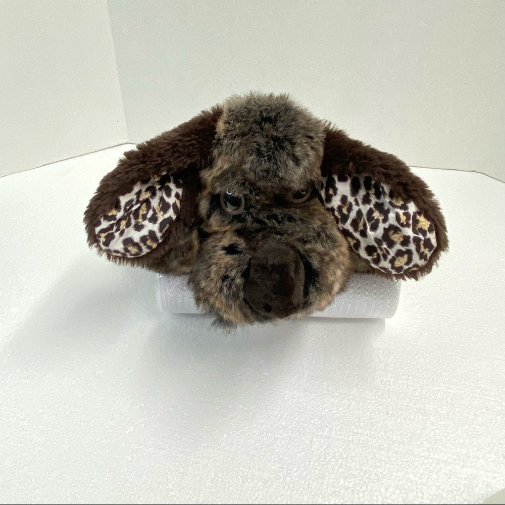 Lucy’s Toys Plush Brown dog w/ floppy ears made in USA Alabama Big eyes Big ears